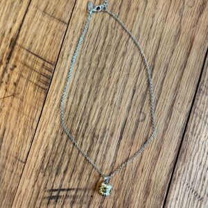 Elegant Silver Peridot Pendant Necklace